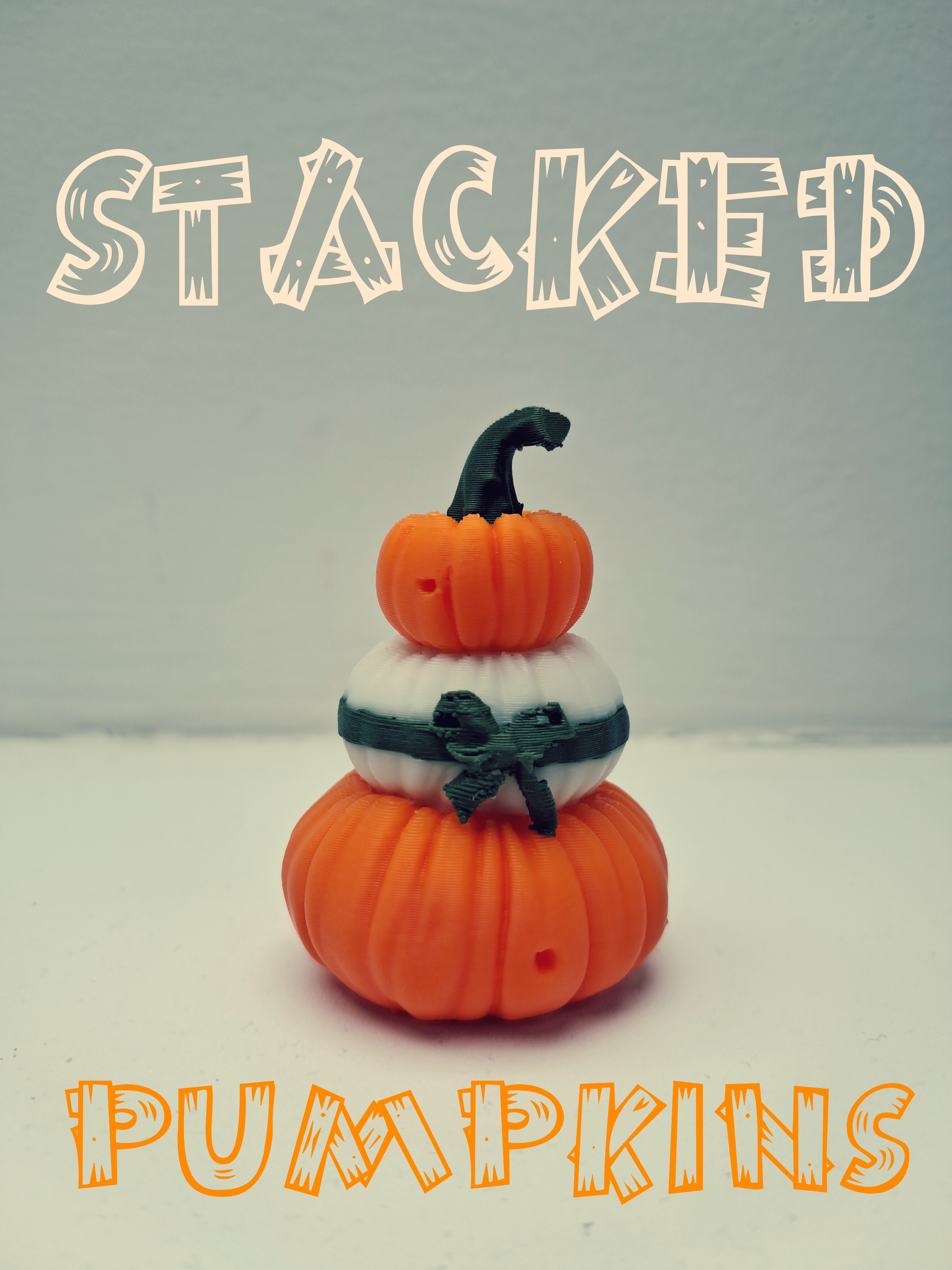 Stacked pumpkins
