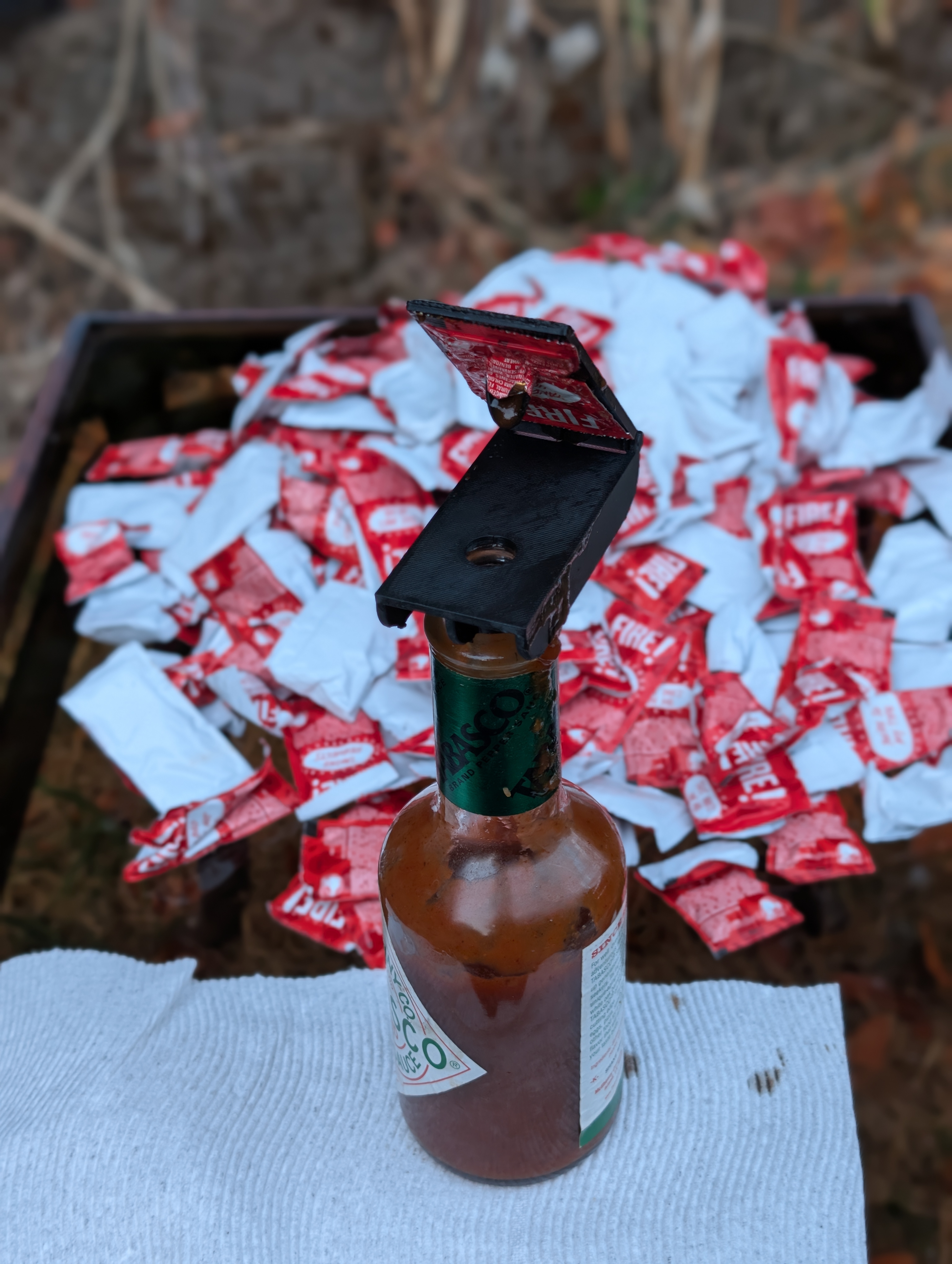 Sauce Packet Harvester Press - Compatible/w Tabasco bottles