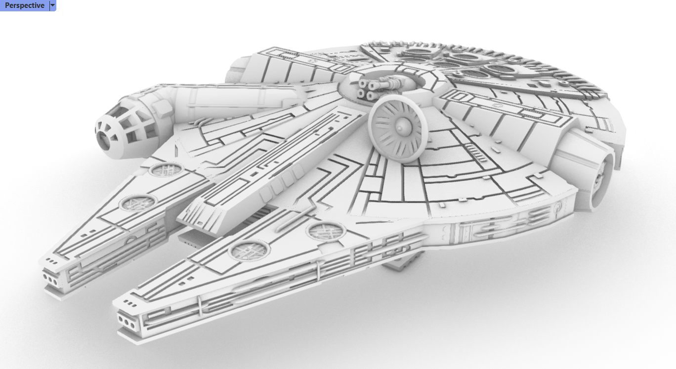 Millennium Falcon 3d model StarWars