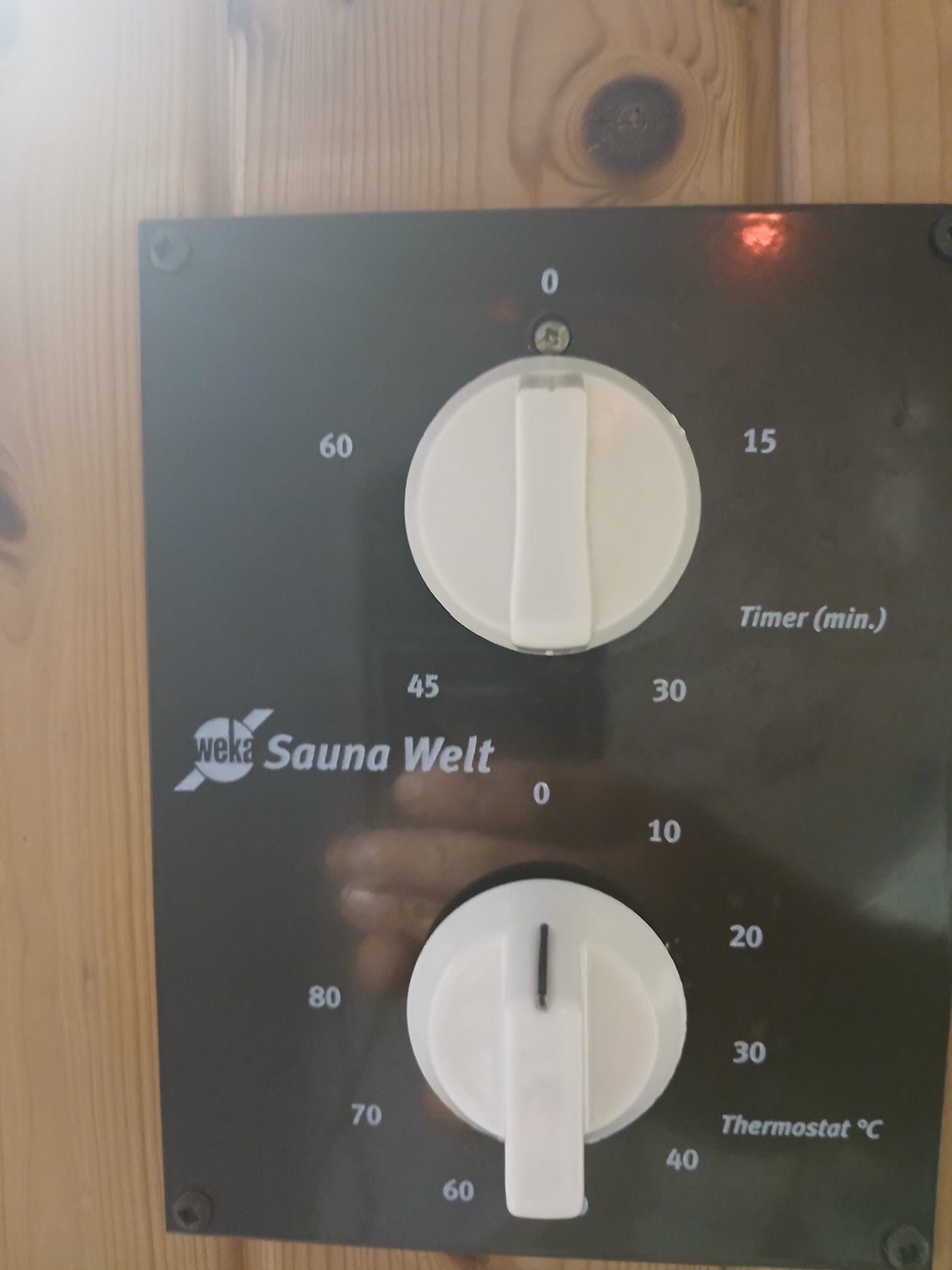Weka Sauna control panel Top Knob