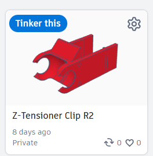 Elegoo Neptune 4 Plus Max Simplified One-Print Barrel Holder for Z-Tensioner