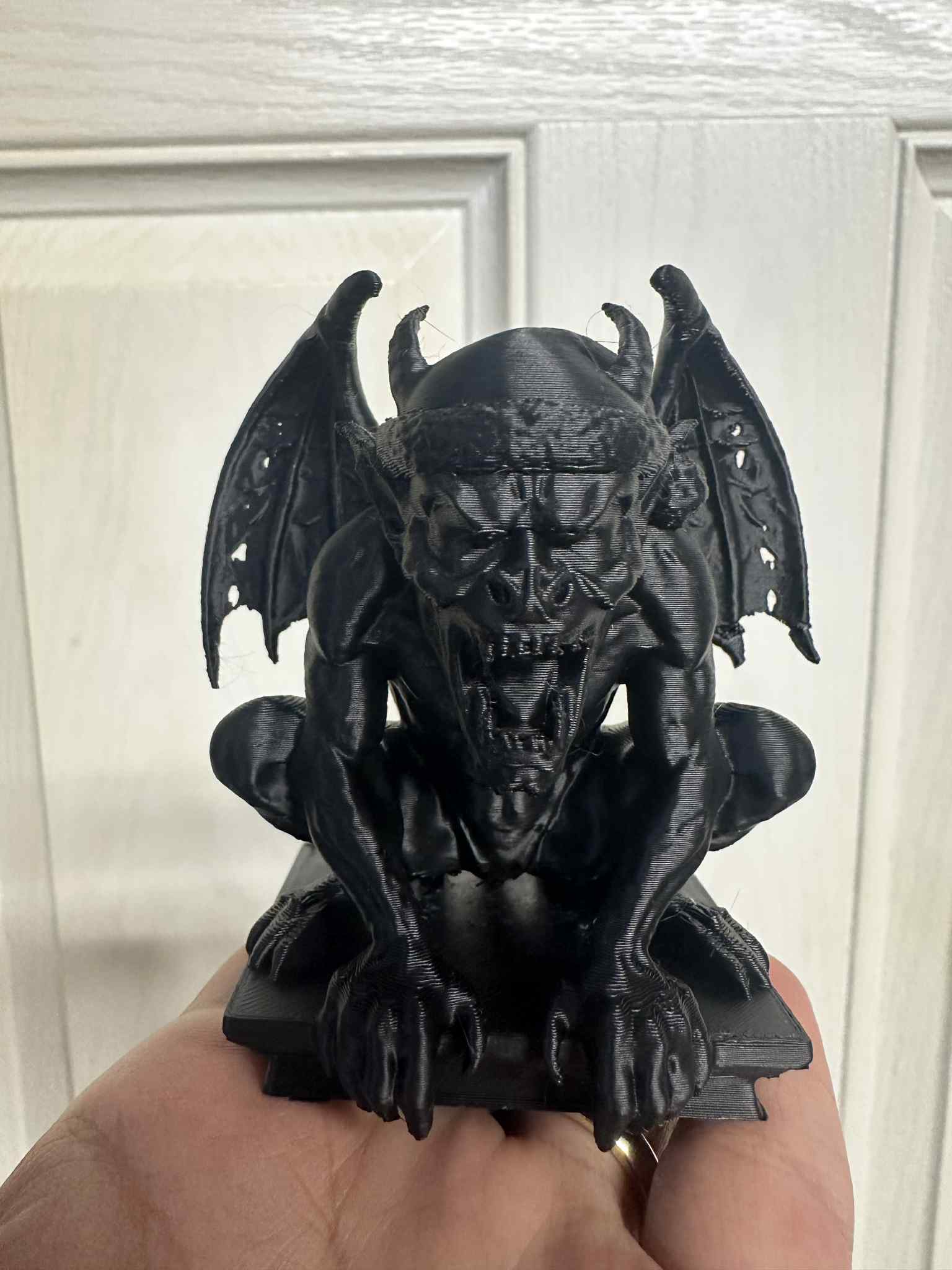 Christmas Ferocious Winged Gargoyle Sentinel Statue