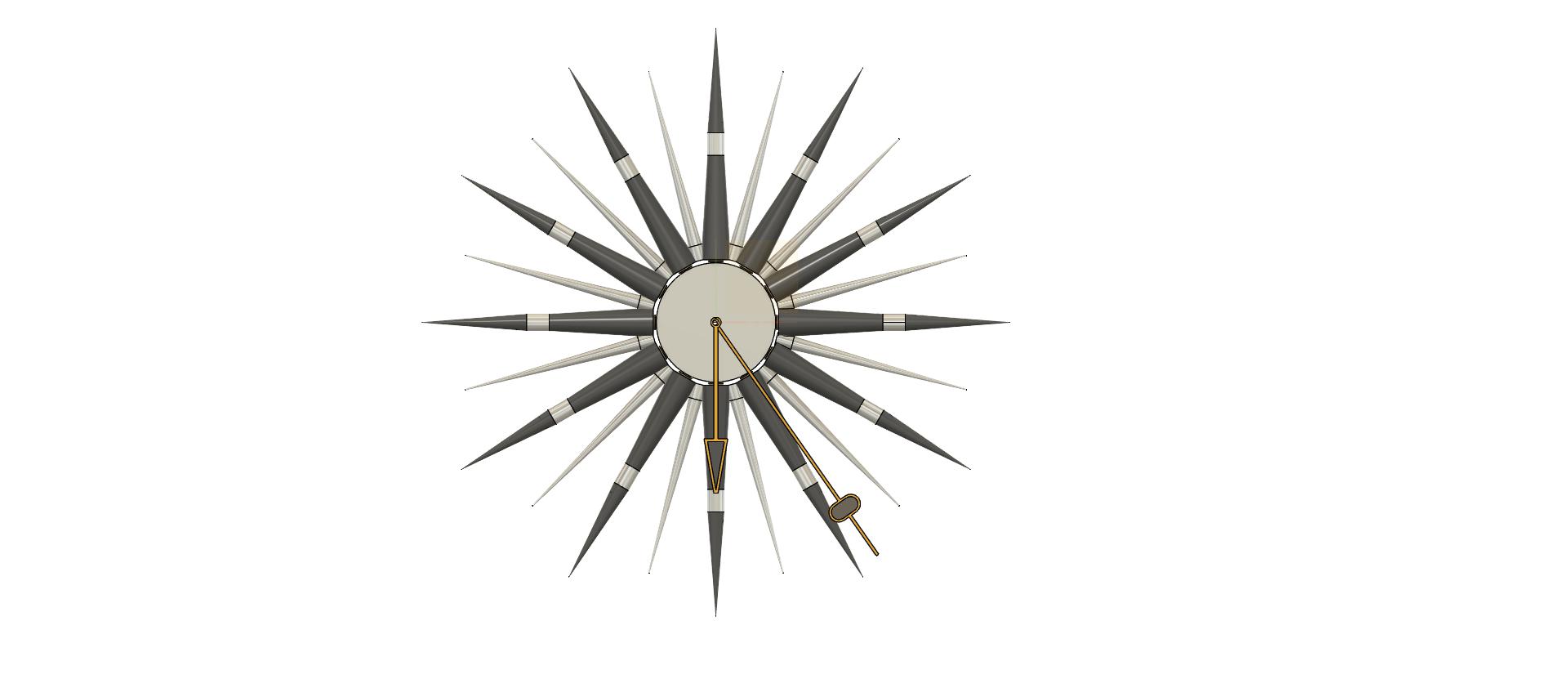 Miid Century Modern Star Clock