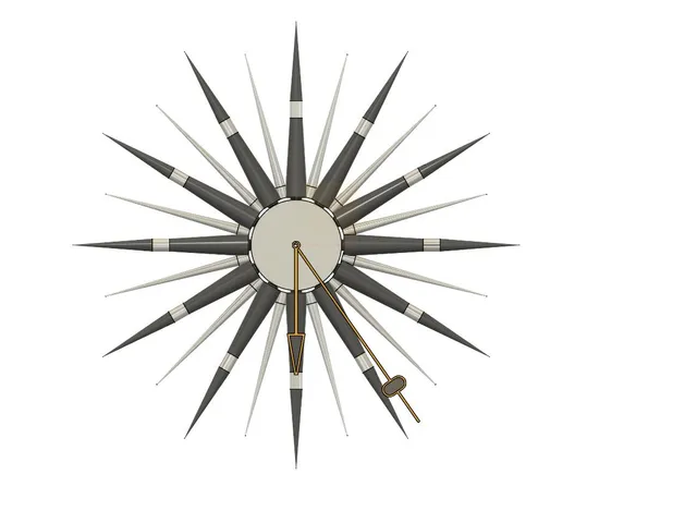 Miid Century Modern Star Clock