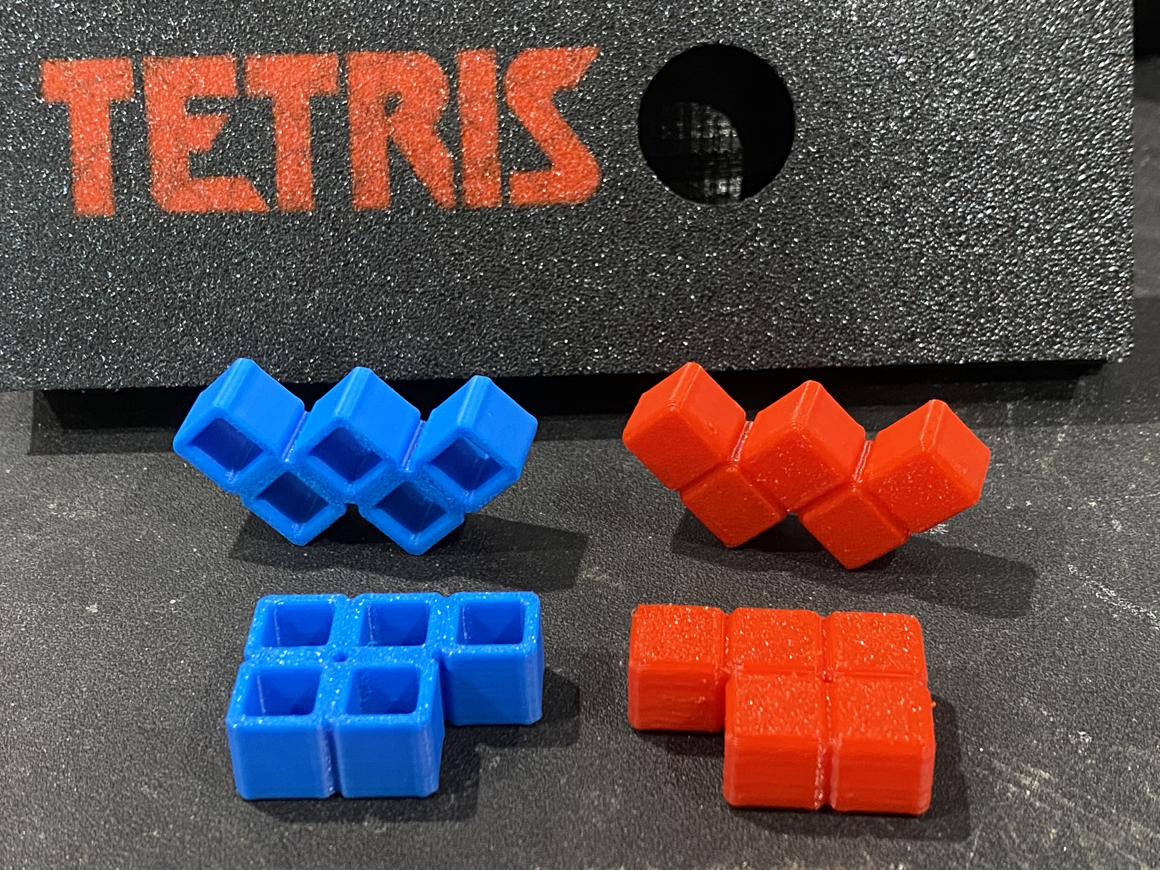 Chamfered blocks for Tetris Balance Game