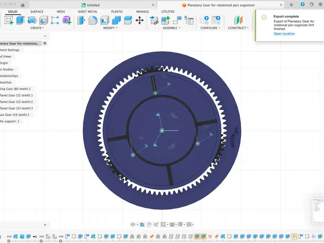 A rotational pen and pencil organizer