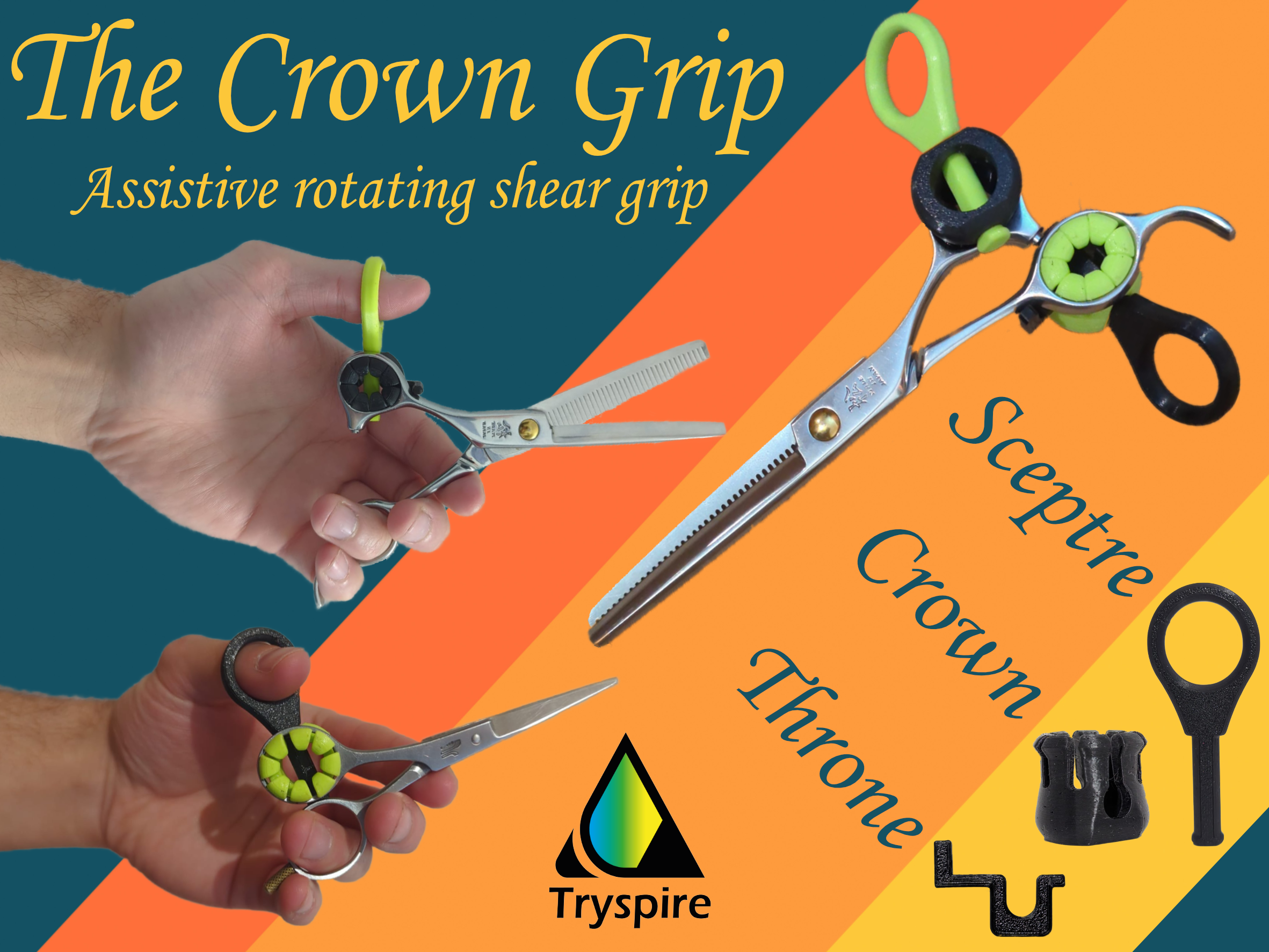 The Crown Grip - Assistive rotating shear grip