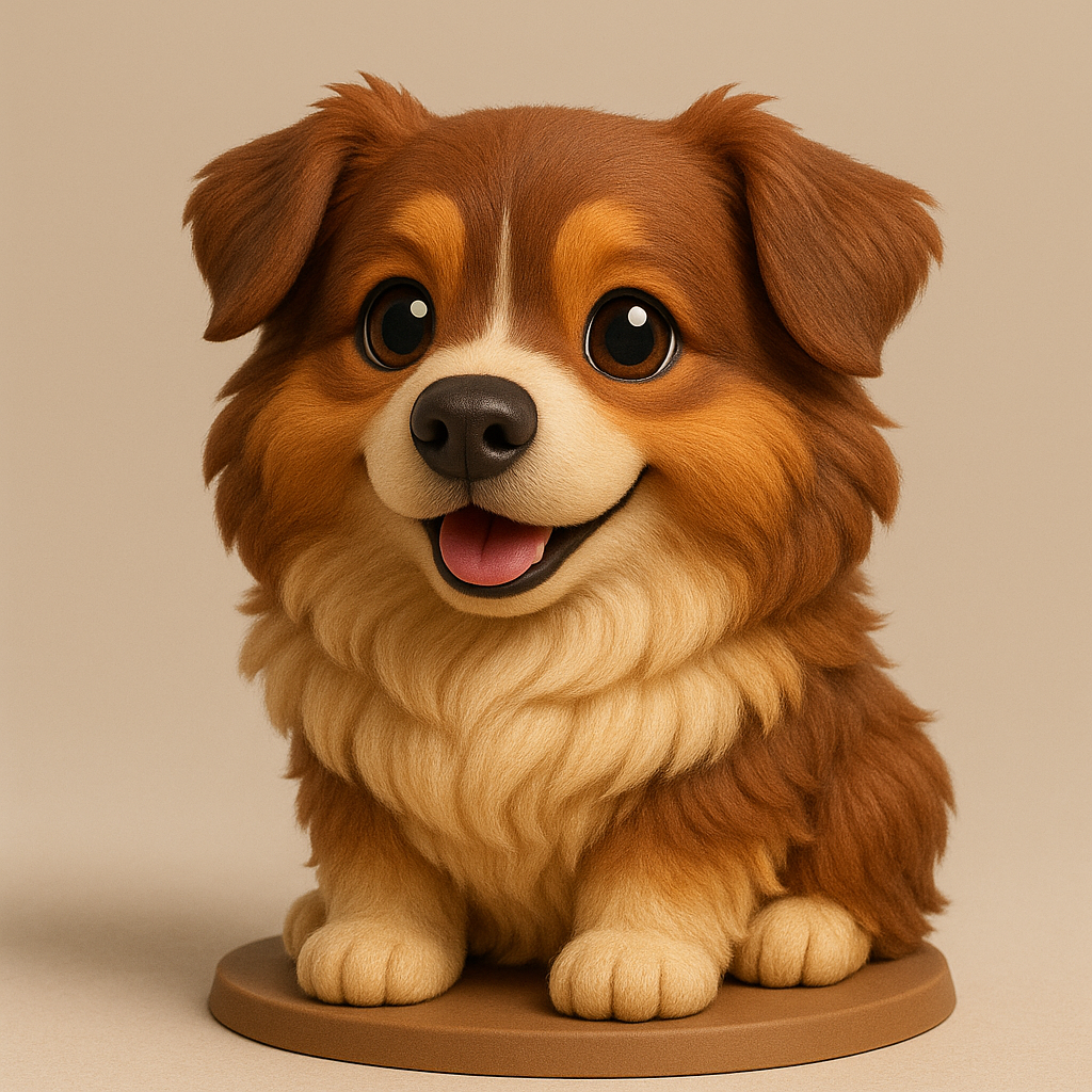 Australian Shepard low poly