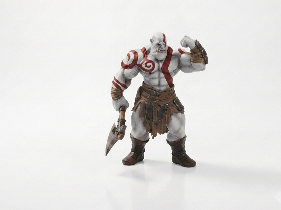 Buff Kratos Warrior Figurine Buff Characters 3D Printable