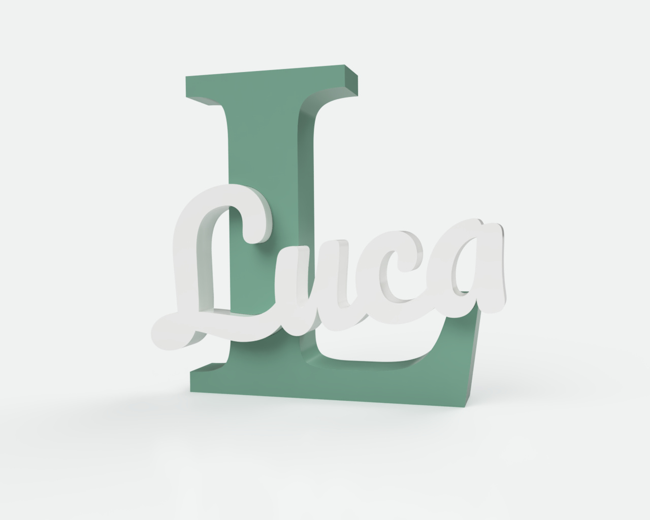 Luca – Decorative 3D Print Name Sign