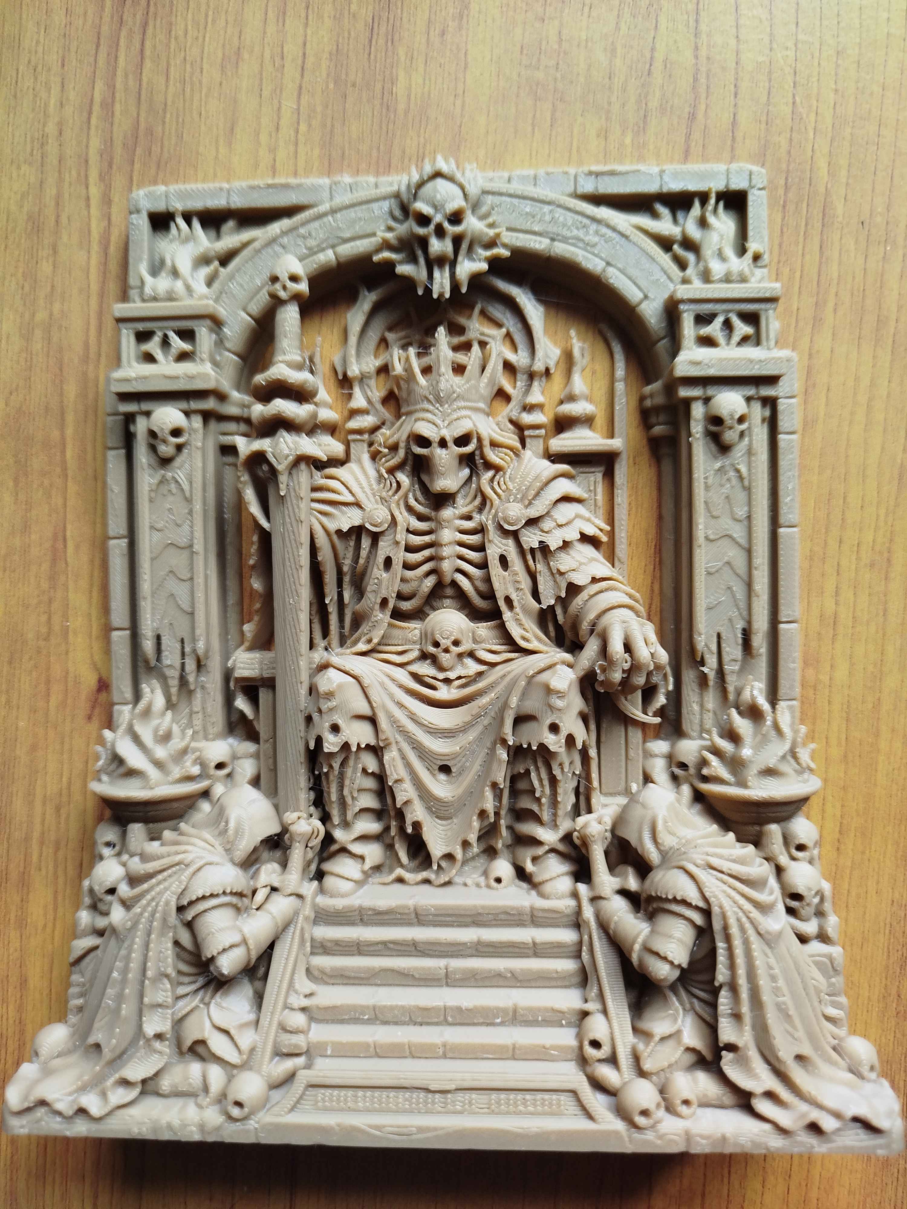 Miniatura 2 do modelo 3D UNDERWORLD THRONE – FDM FRIENDLY BAS-RELIEF