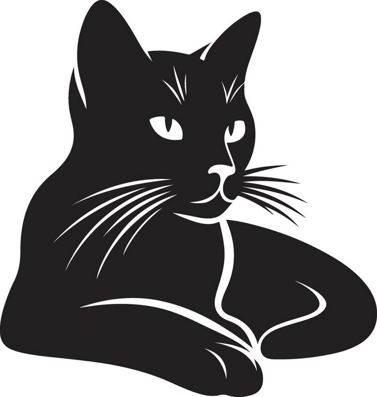 Black cat silhouette