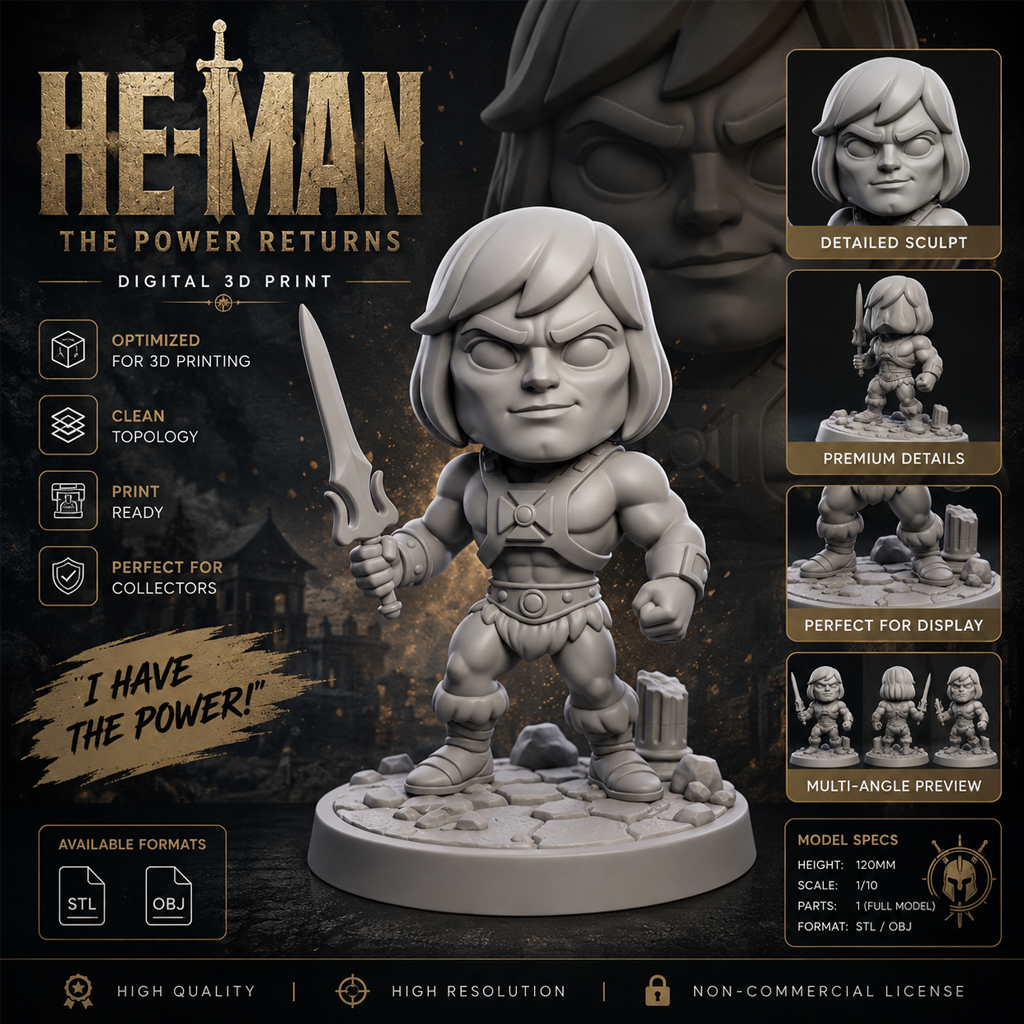 Cartoon Stylized Chibi He-man