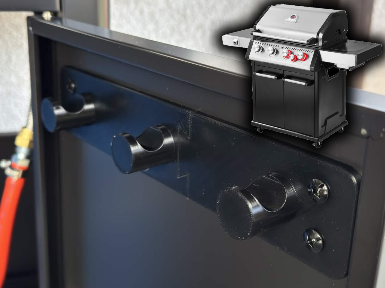 Door Tool Hanger for Grillmeister Memphis 19.7kW / Věšák na nářadí pro Grillmeister Memphis 19.7kW