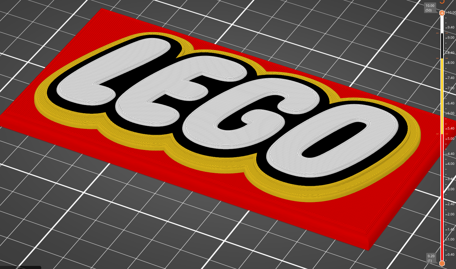 lego sign with some color