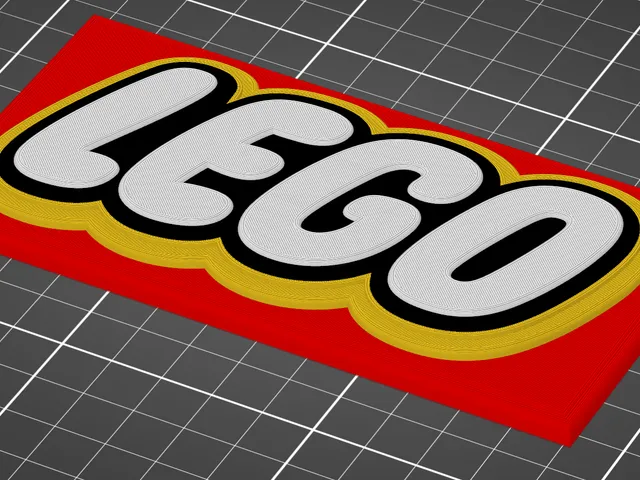 lego sign with some color