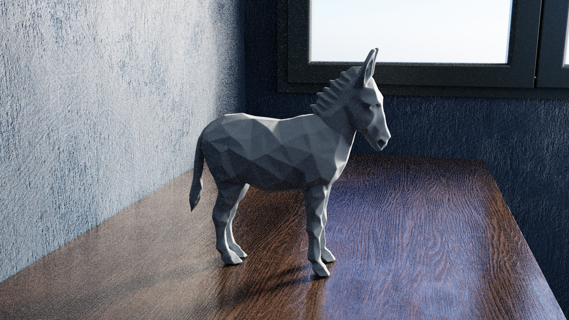 Miniatura 4 do modelo 3D Low Poly Donkey