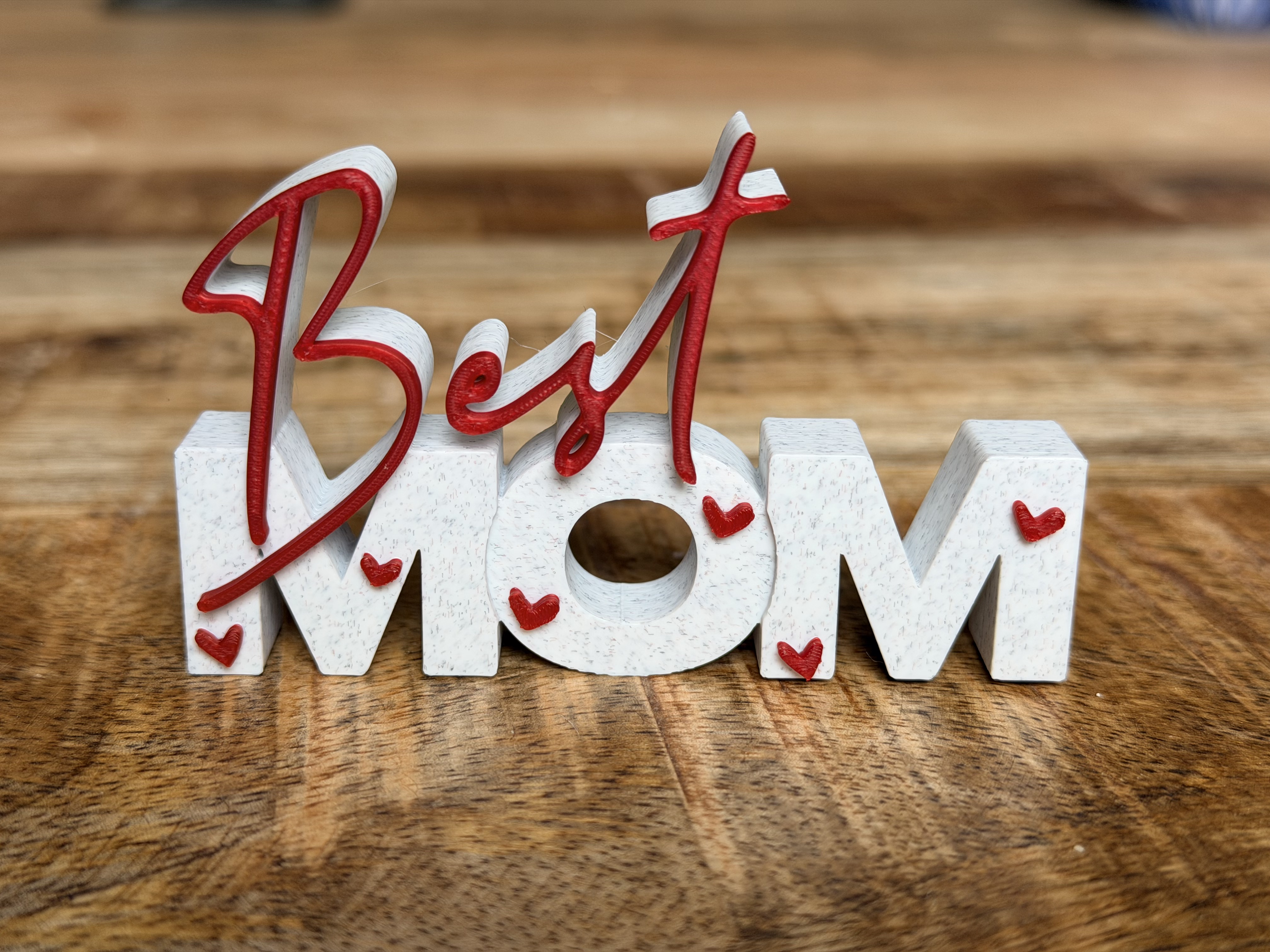 Best Mom – 3D Text Sign | Mother’s Day Gift | Multicolor Decoration
