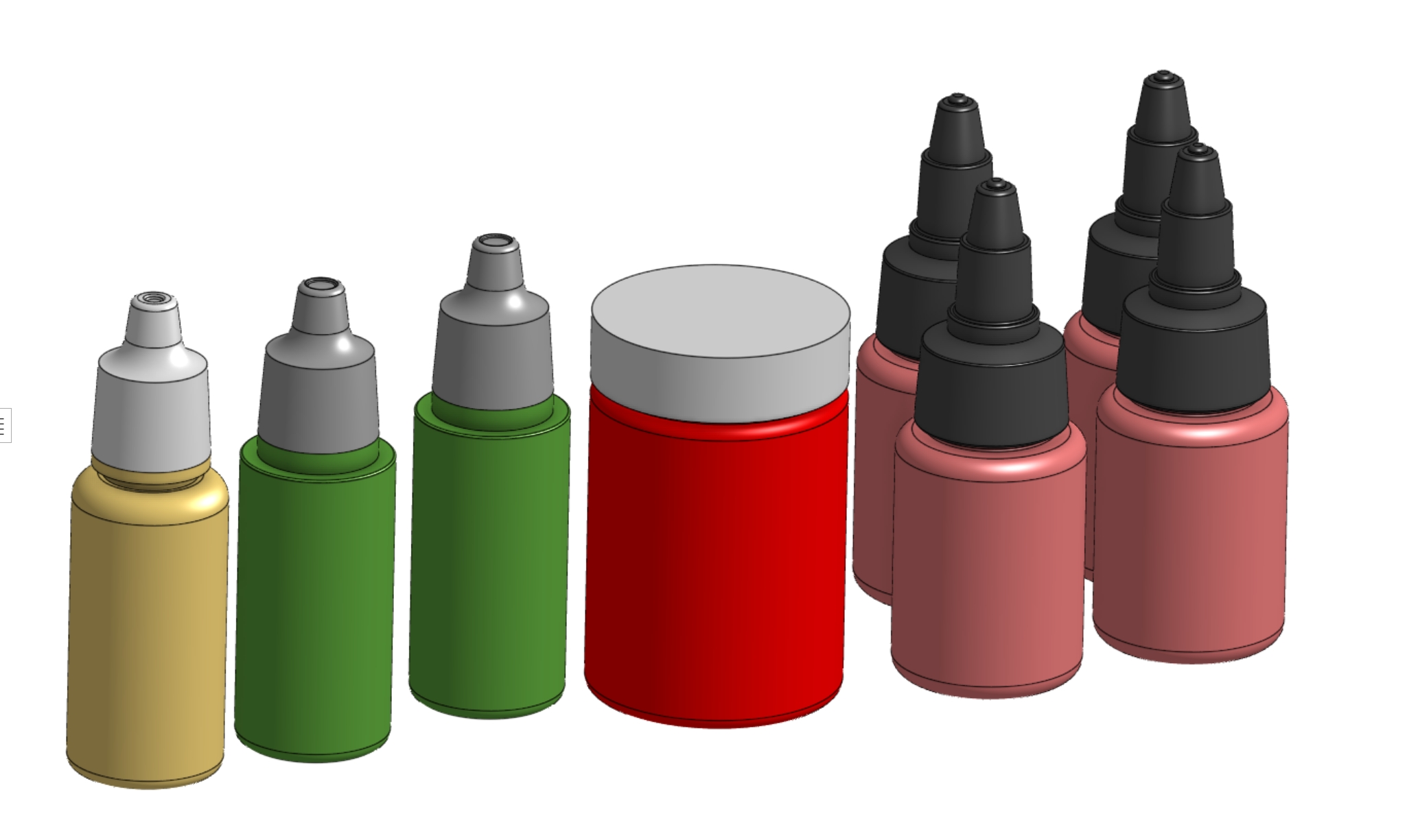Miniatures Paint Bottles Stand-ins