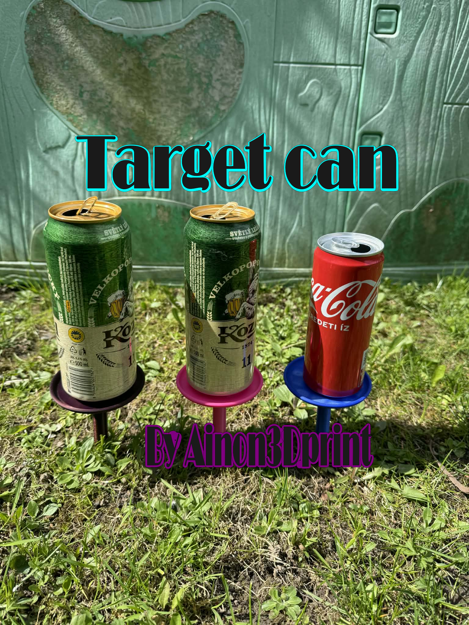 Target as a stand for a can, airsoft, air gun