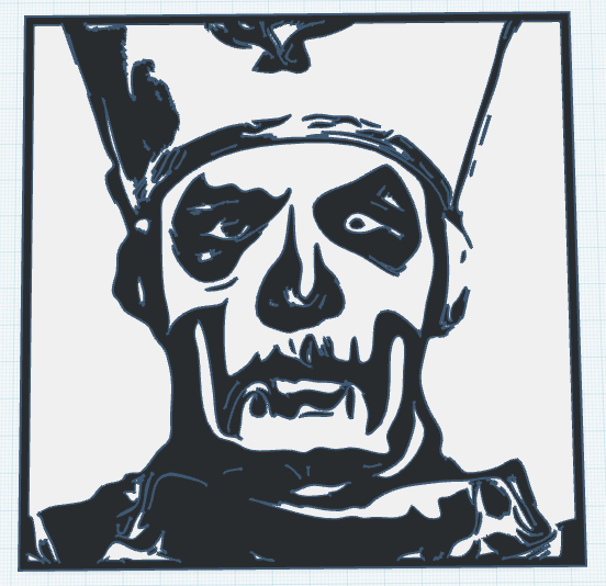 Ghost's Papa I Emeritus woodcut-style portrait