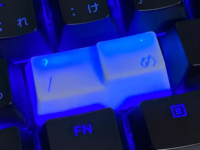 2U Right-Stepped Slash & IntlRo Keycap for JIS Layout (Left-Only Input)