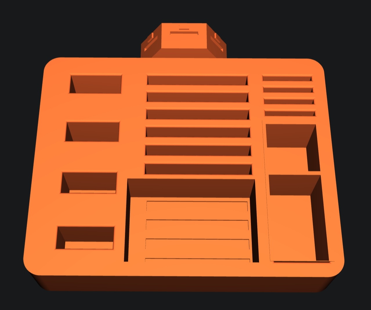 USB, SD card and Micro SD card and others storage holder for the honeycomb storage wall HSW 3D model thumbnail