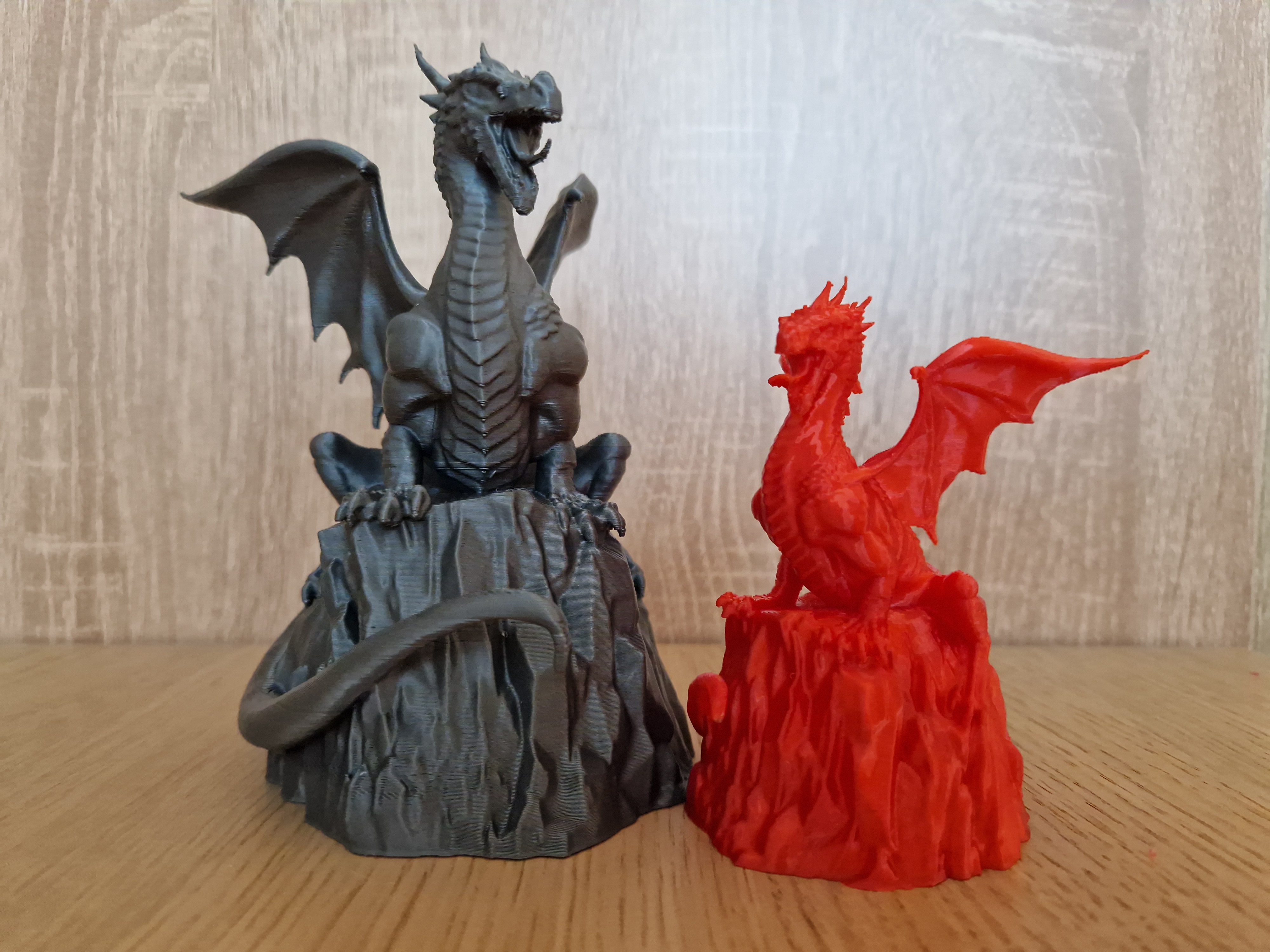 Dragon sitting on the rock