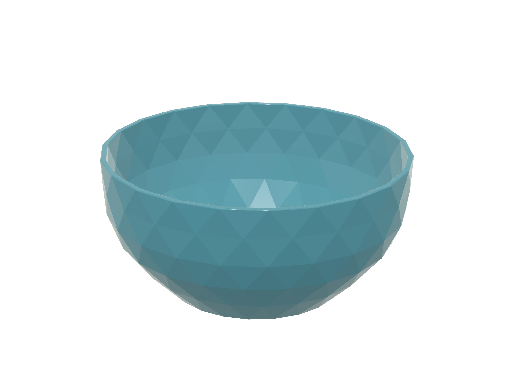 Triangular Faceted Bowl — thumbnail 2