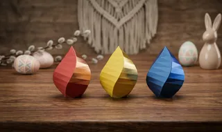 Modern Twisted Low-Poly Egg