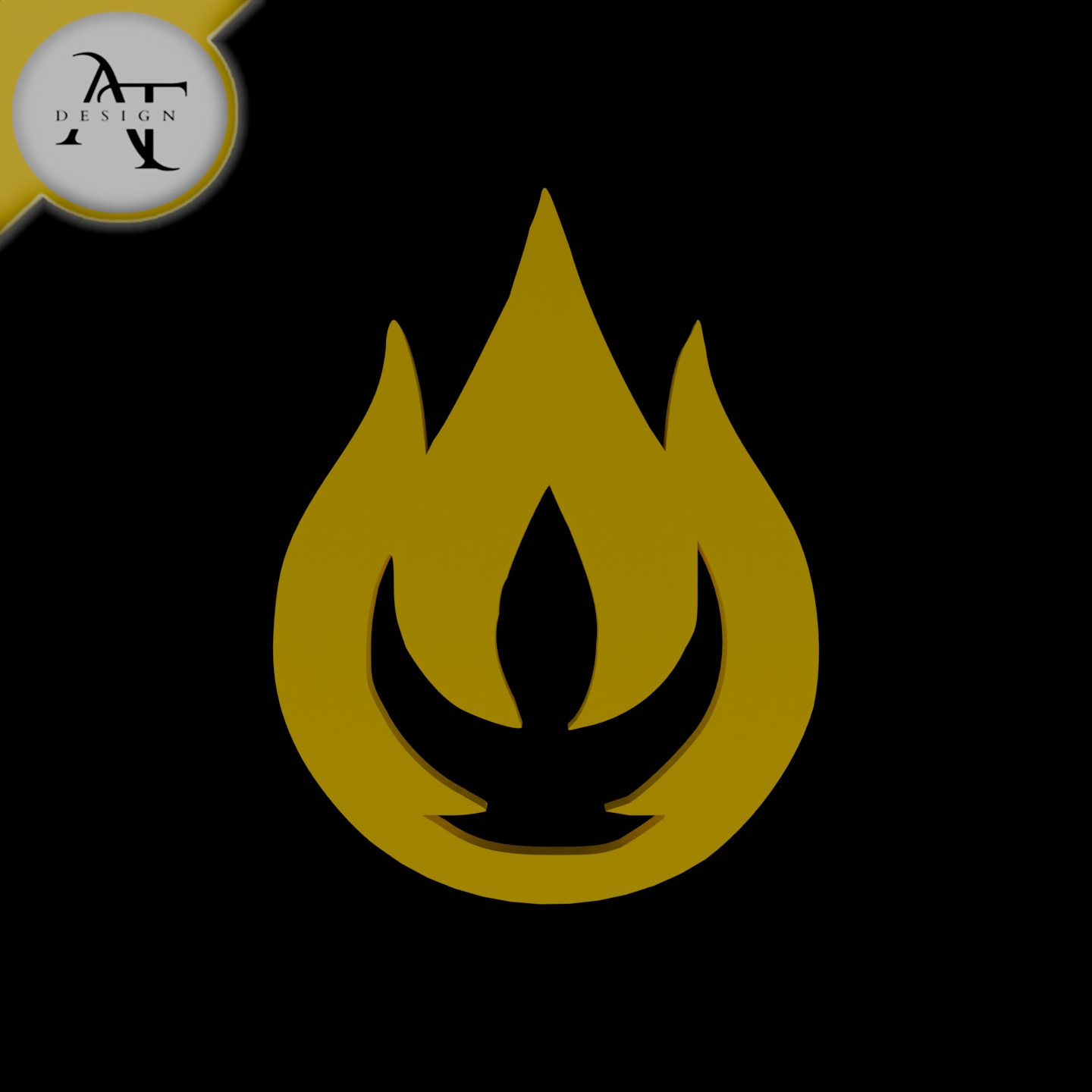 Simple Flame Symbol - 2D Art