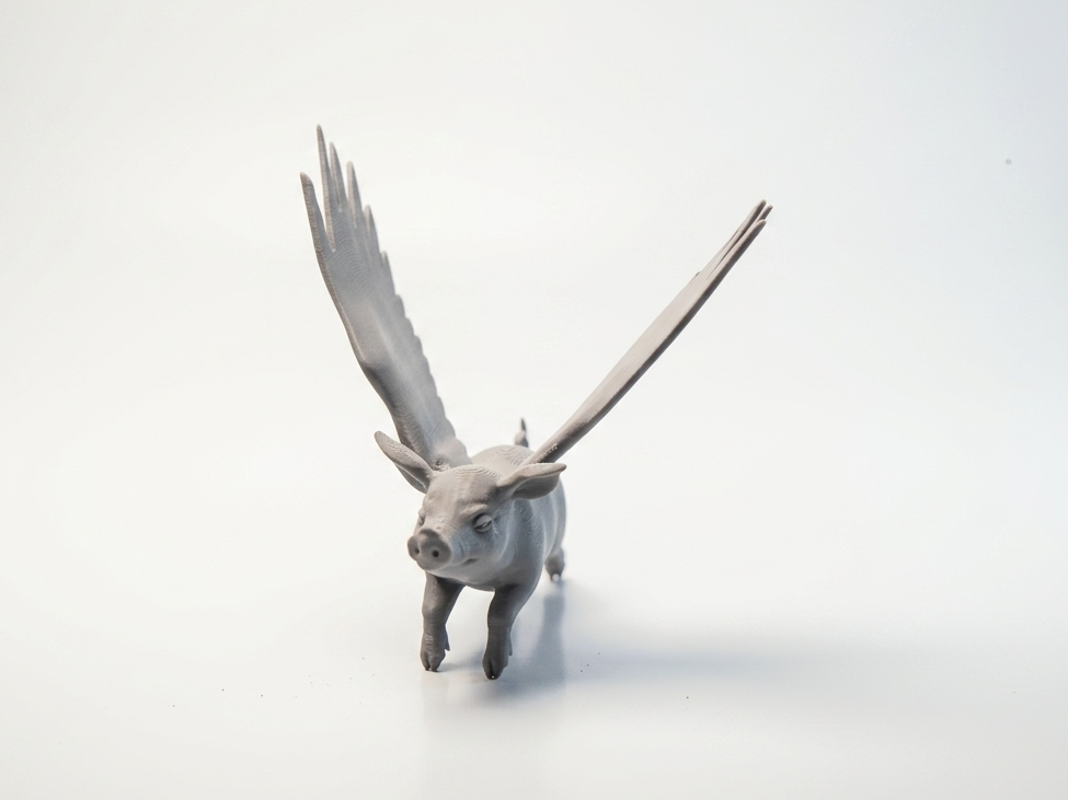 Flying Pig Winged Figurine Animal 3D Printable
