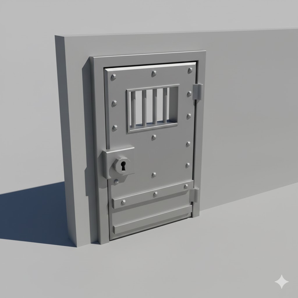 Low Poly Prison Cell Door