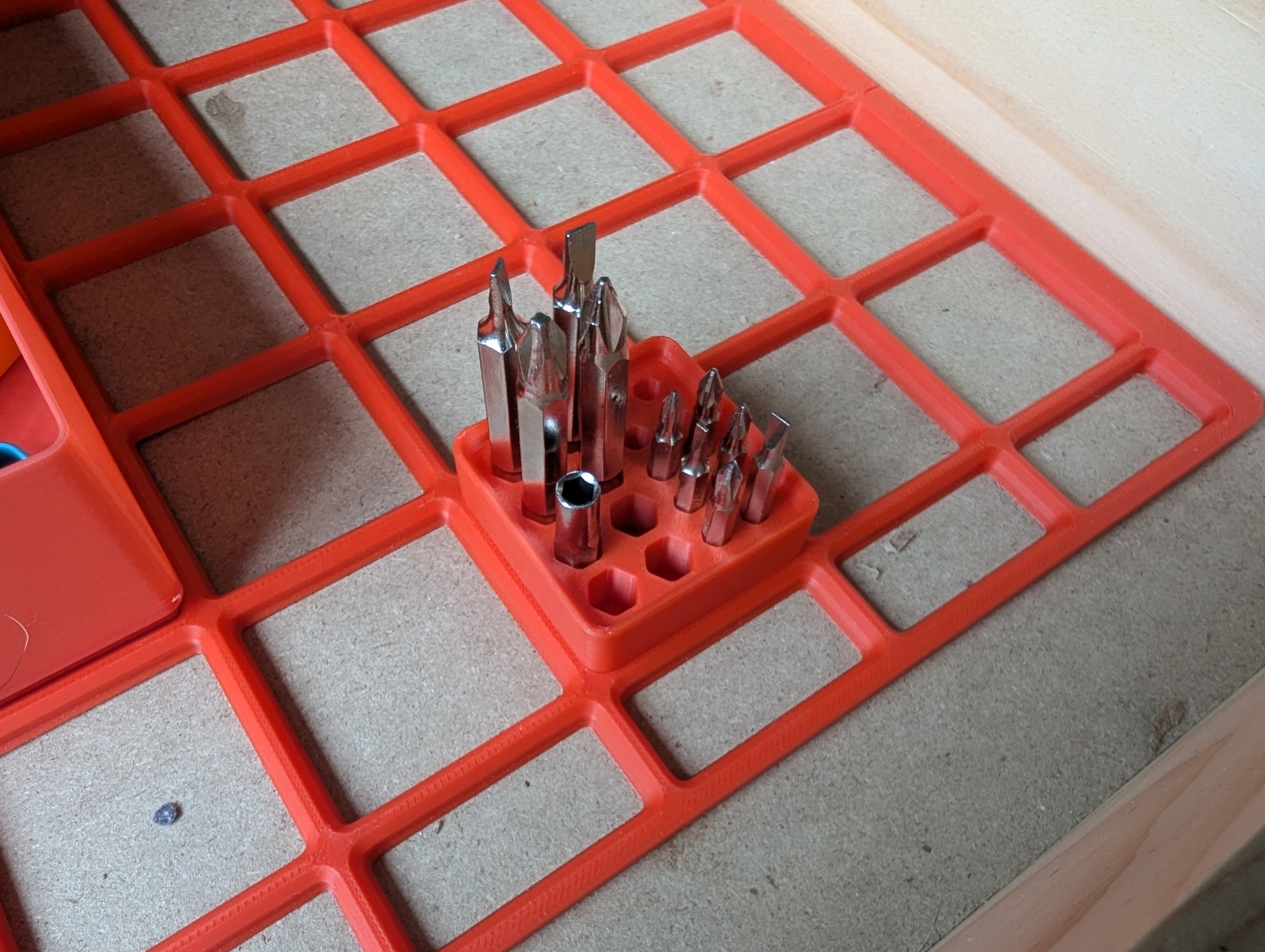 Gridfinity 1x1 screwdriver hex bit holder 3D model