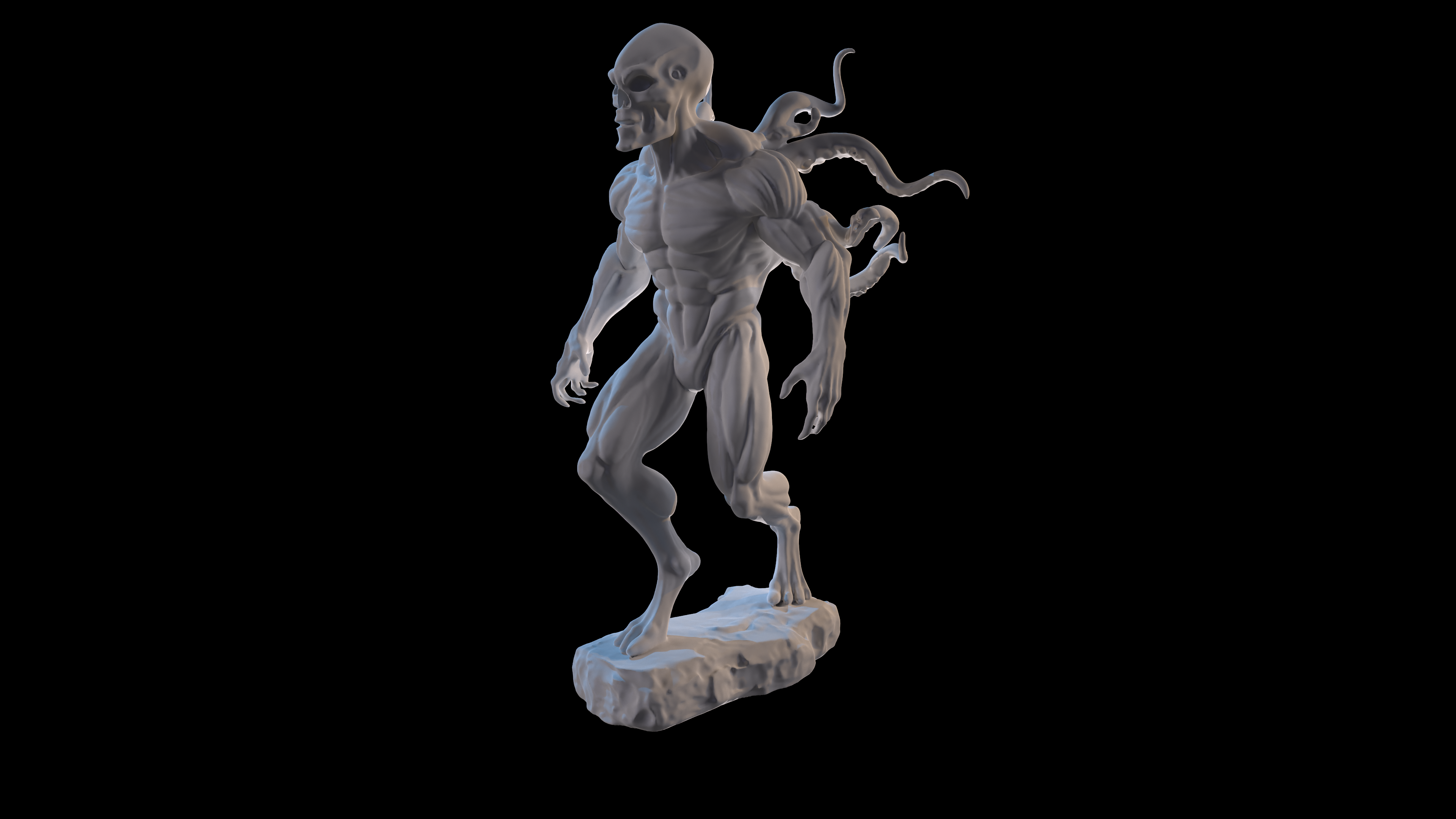 3D sculpture skeleton figure