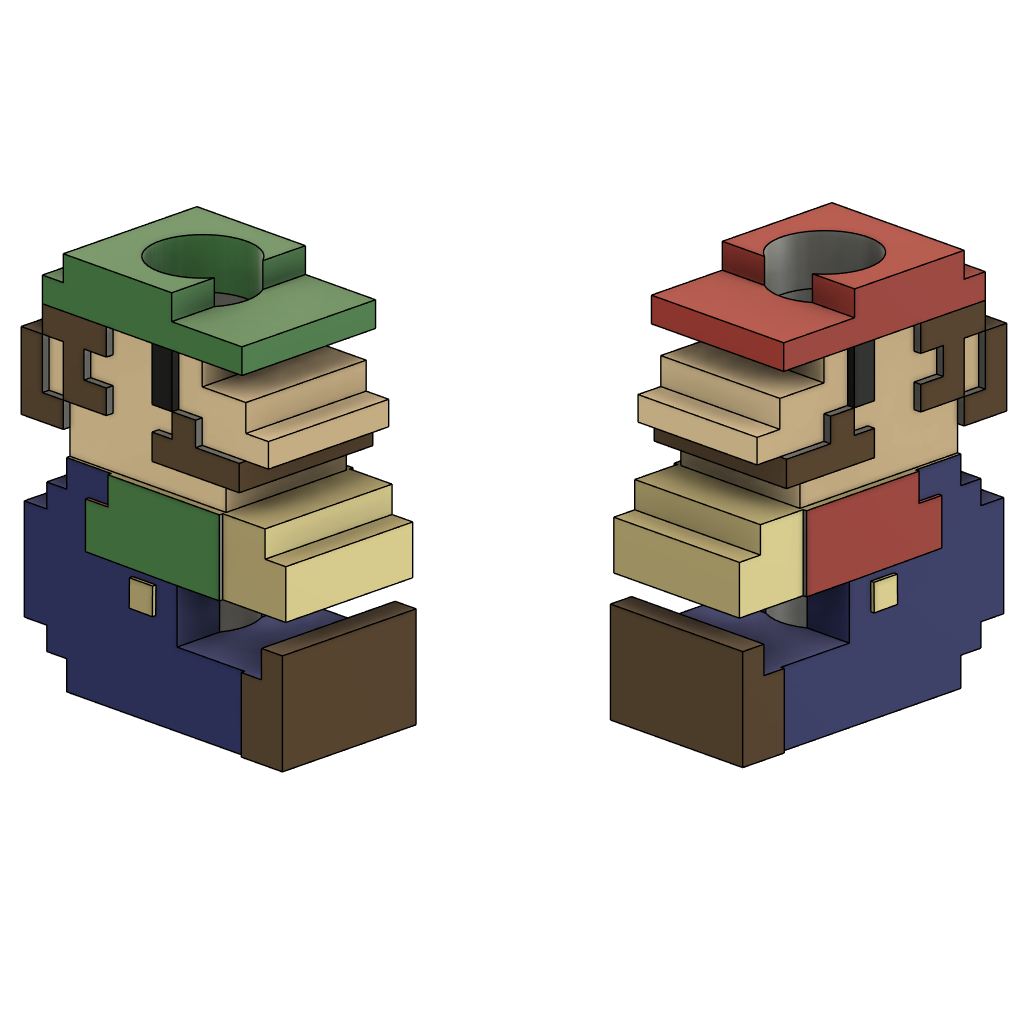 Miniatura 2 do modelo 3D 8-Bit Mario Bead