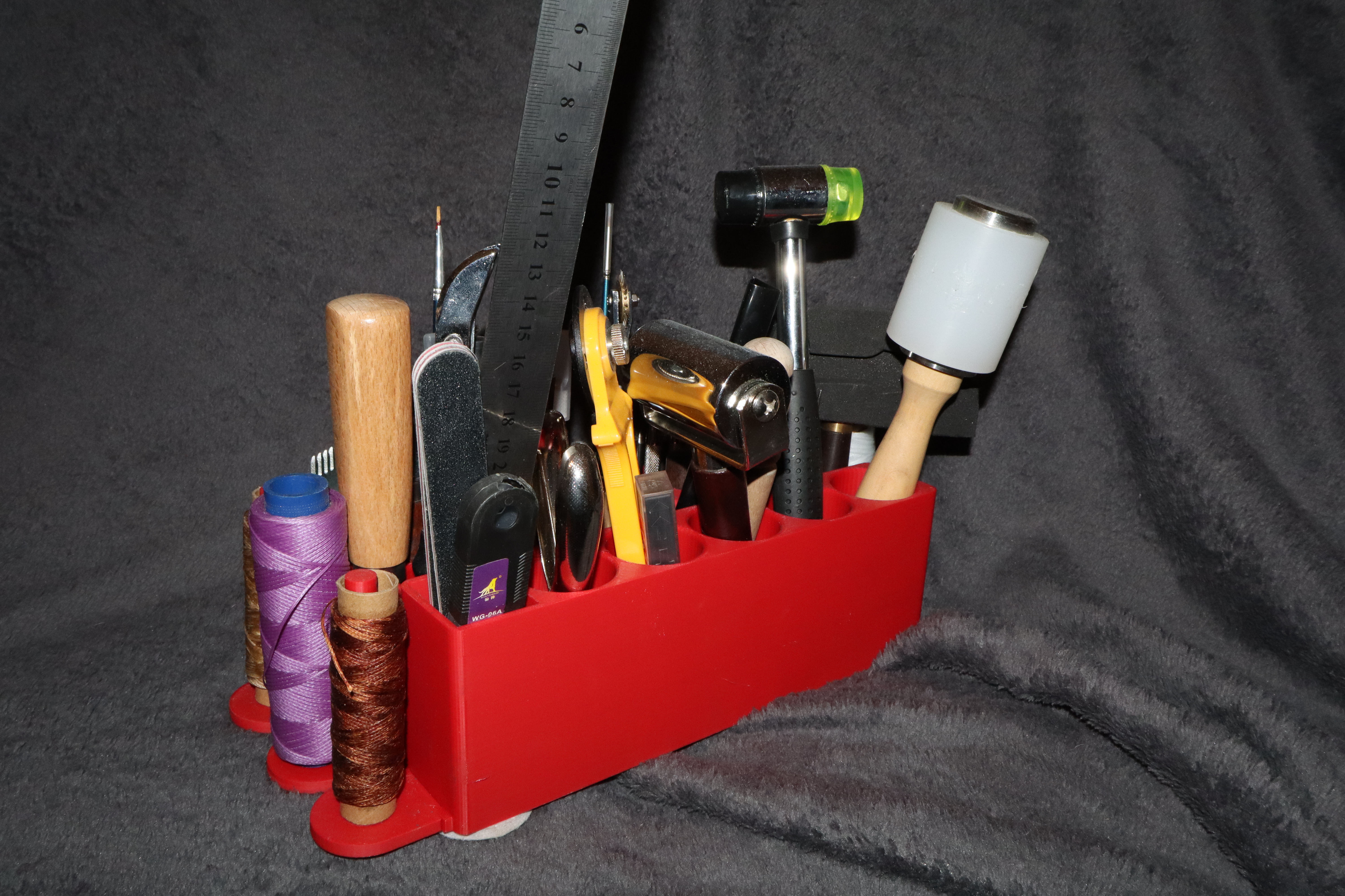 tool stand organizer for table tools like leathercrafting