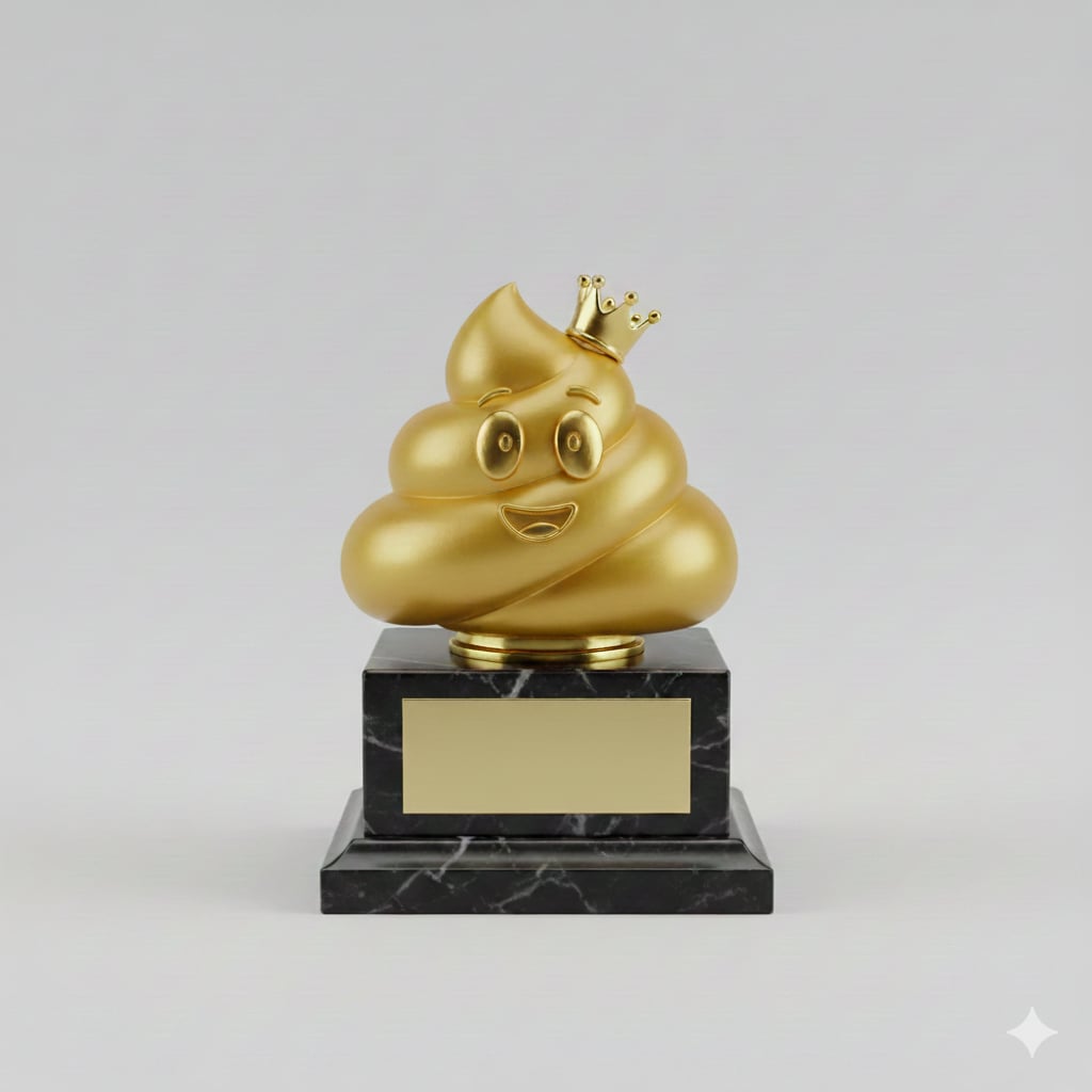King Poop emoji trophy