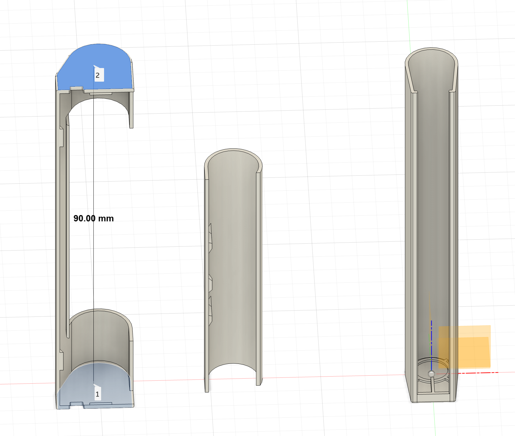 Miniatura 3 do modelo 3D Window hinge cover 90mm