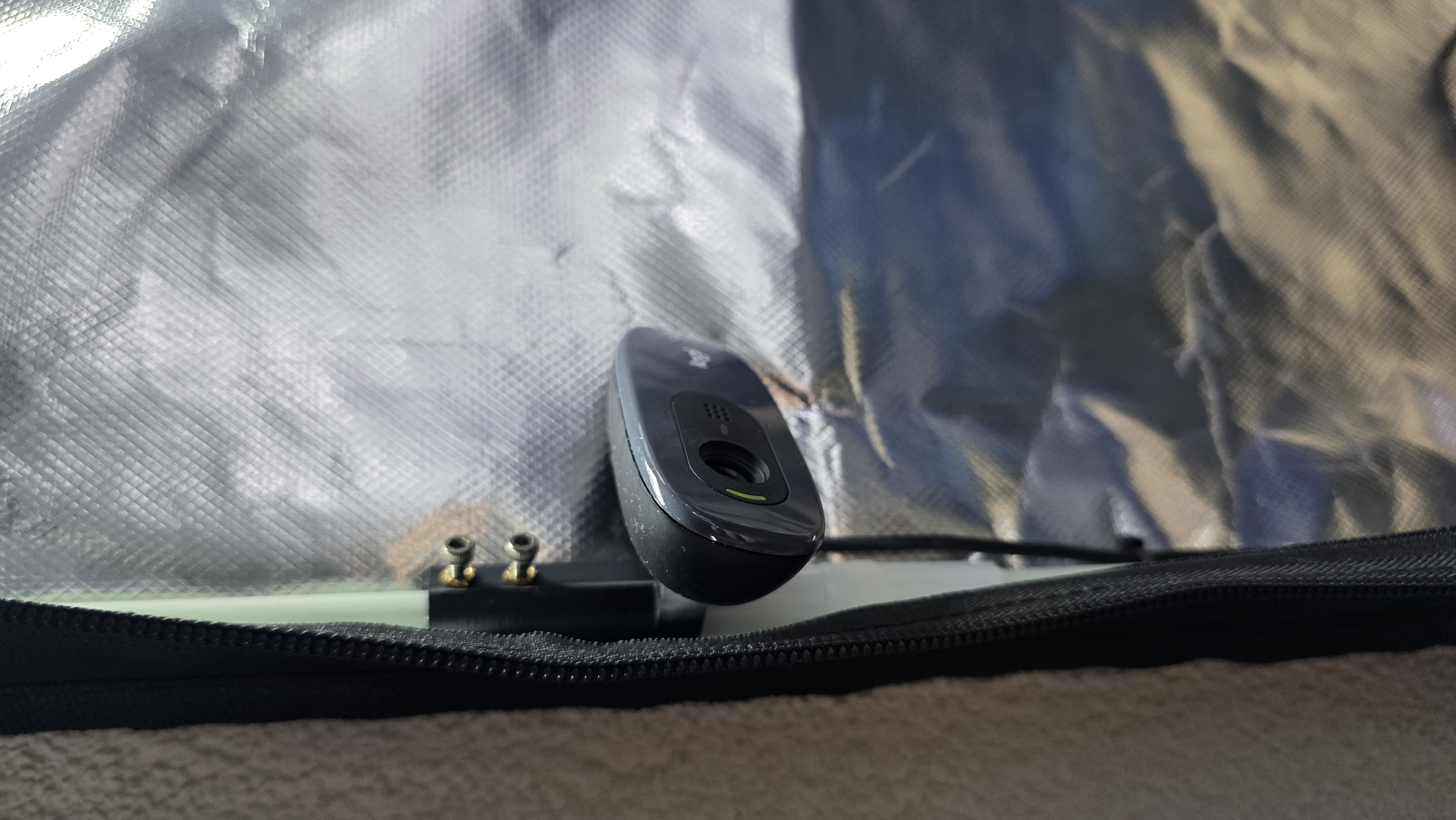 Logitech C270 mount for enclosure tent