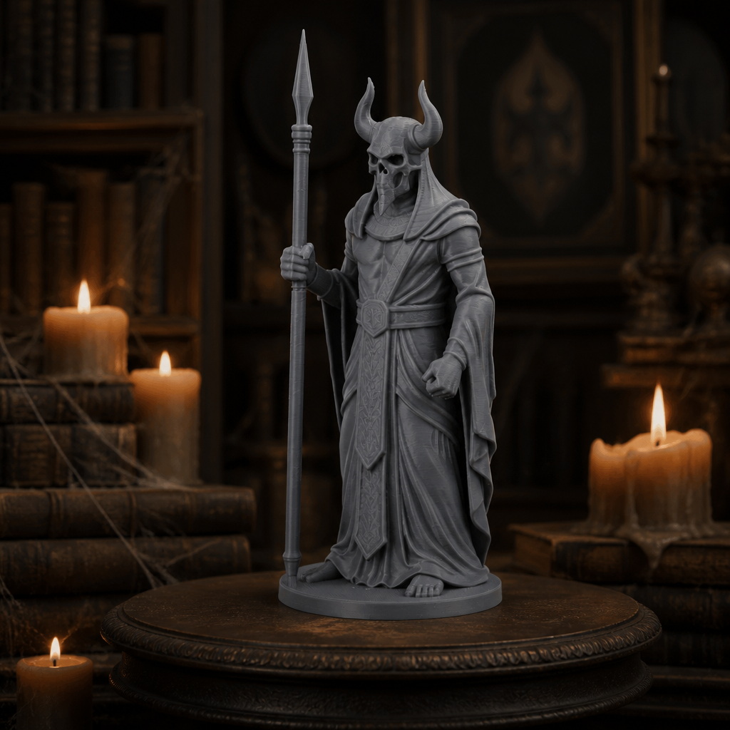 Horned Guardian Sculpture