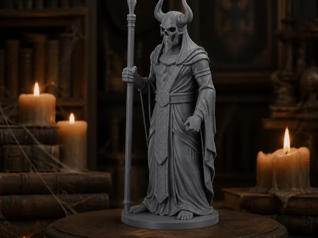 Horned Guardian Sculpture