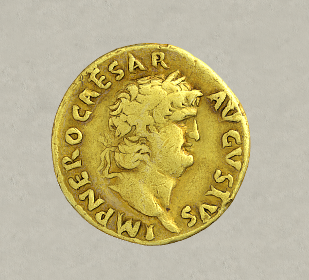 Nero Aureus Roman Coin