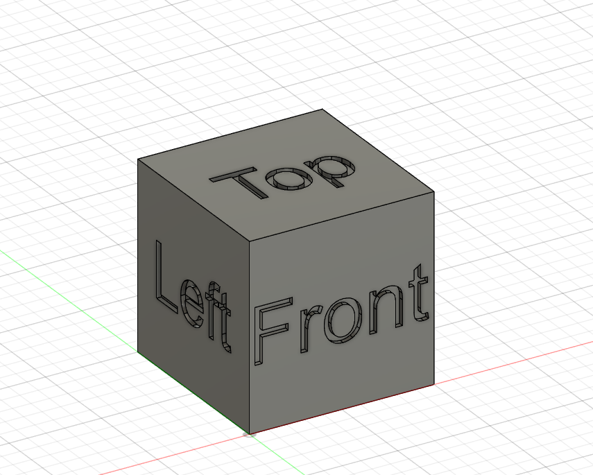 1x1 inch Test cube