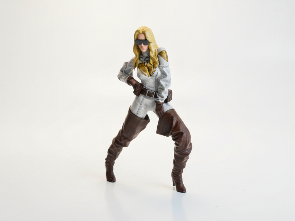 High Boots And Shades Lady Figurine Female 3D Printable