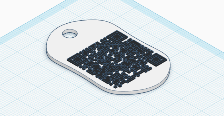 Pixelated Designers qr code Keychain