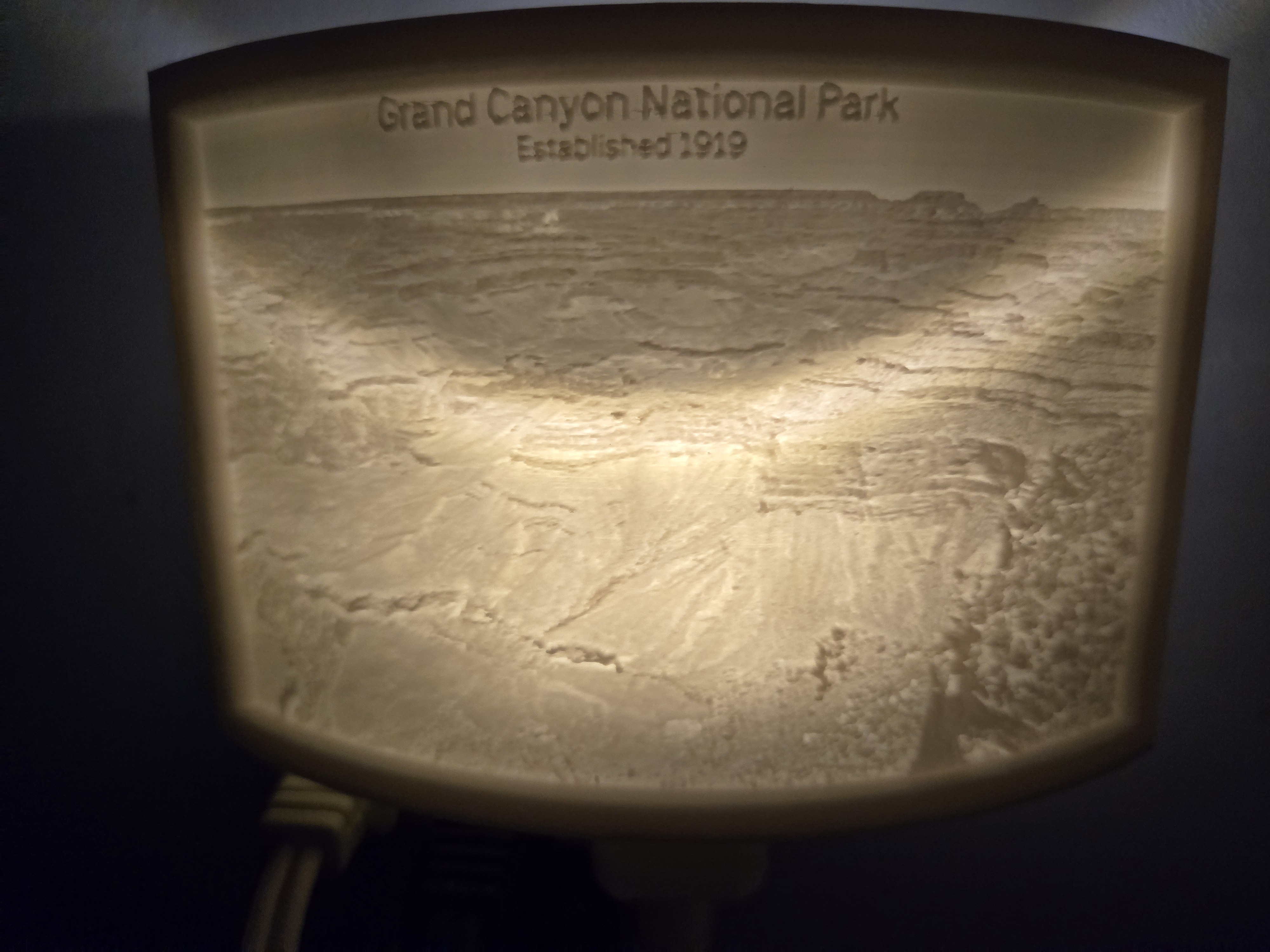 Grand Canyon Nightlight Lithophane