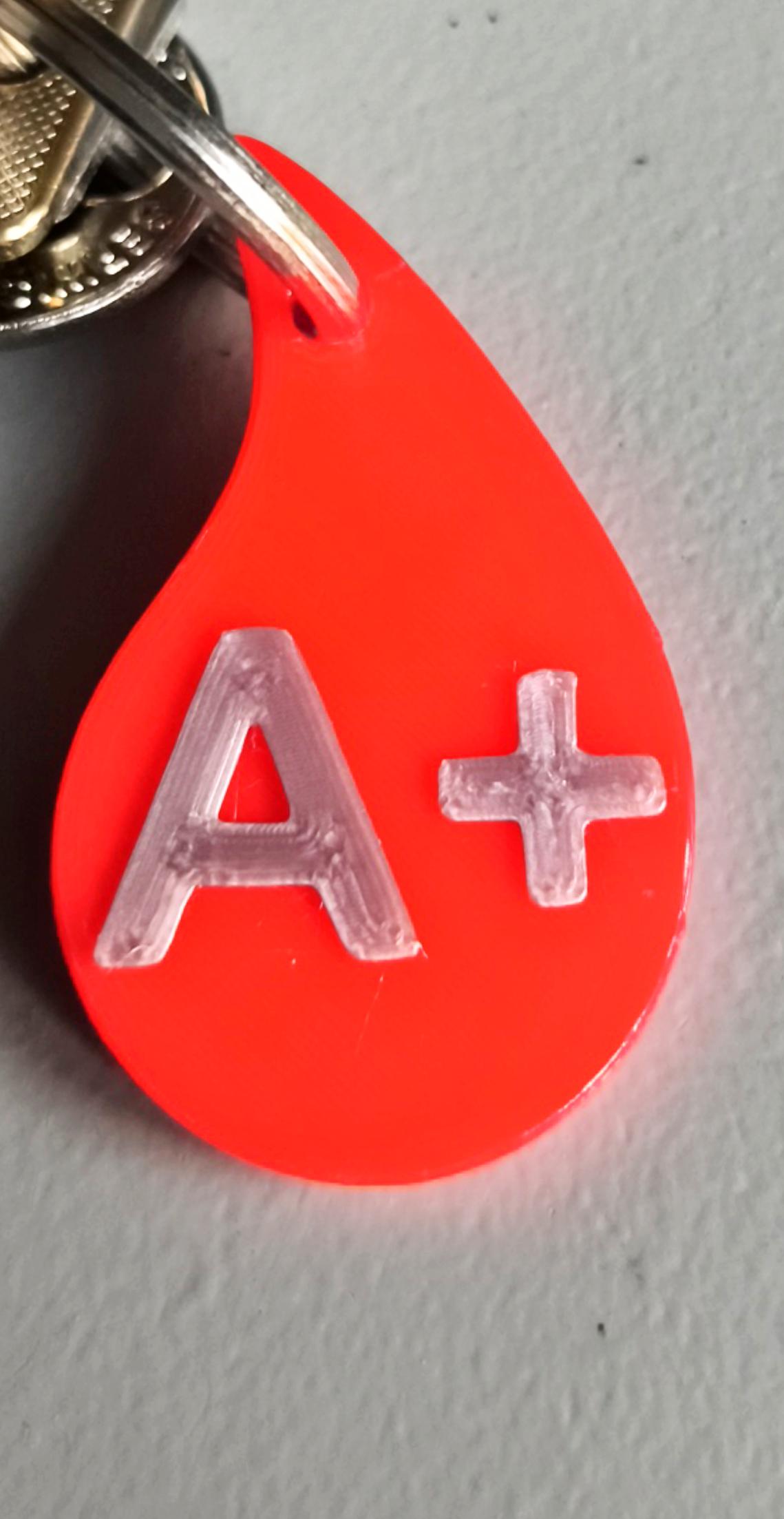 Zawieszka Grupa Krwi, blood type for keys