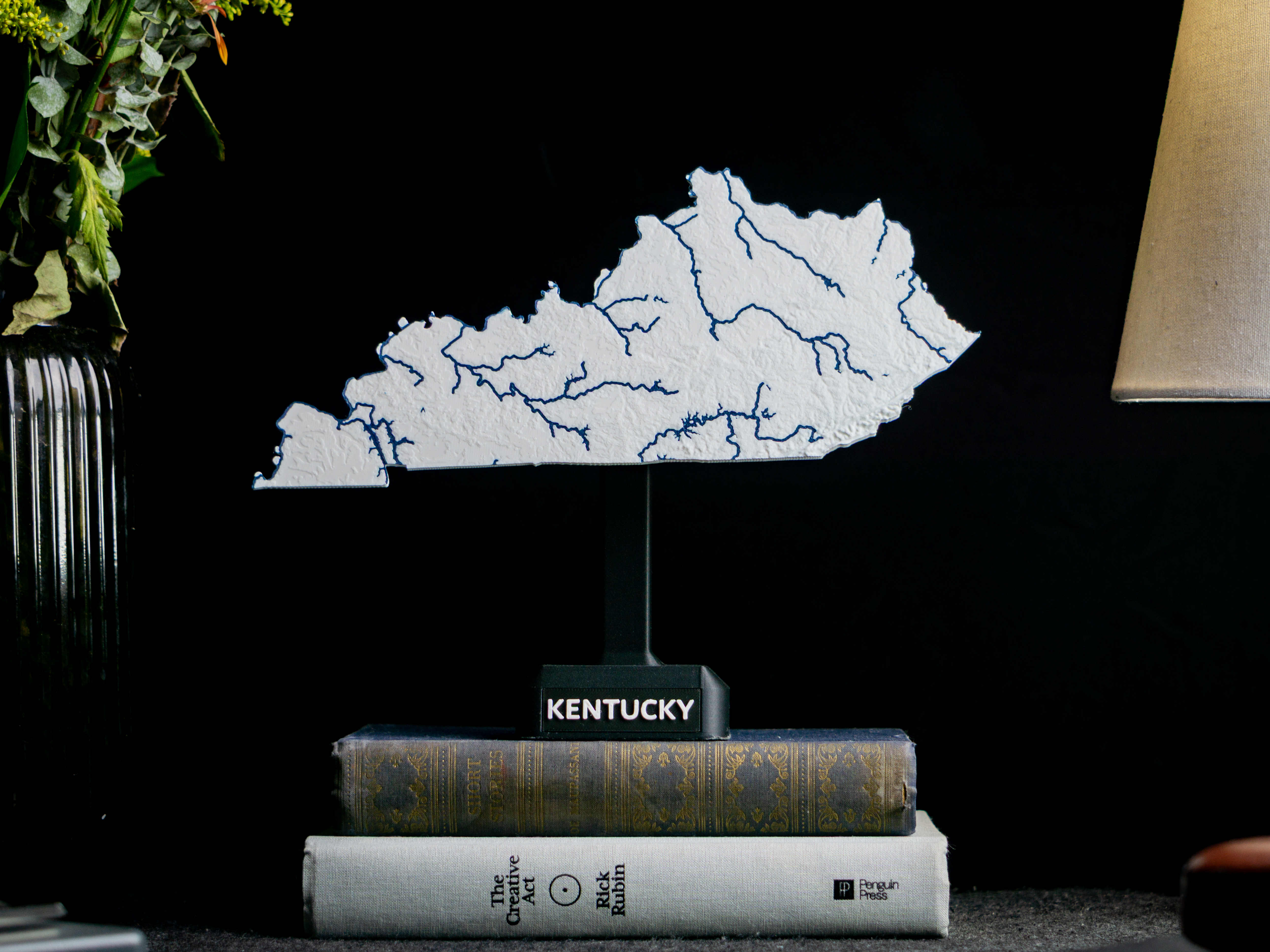 Kentucky, USA (KY) Topographic Map with Rivers