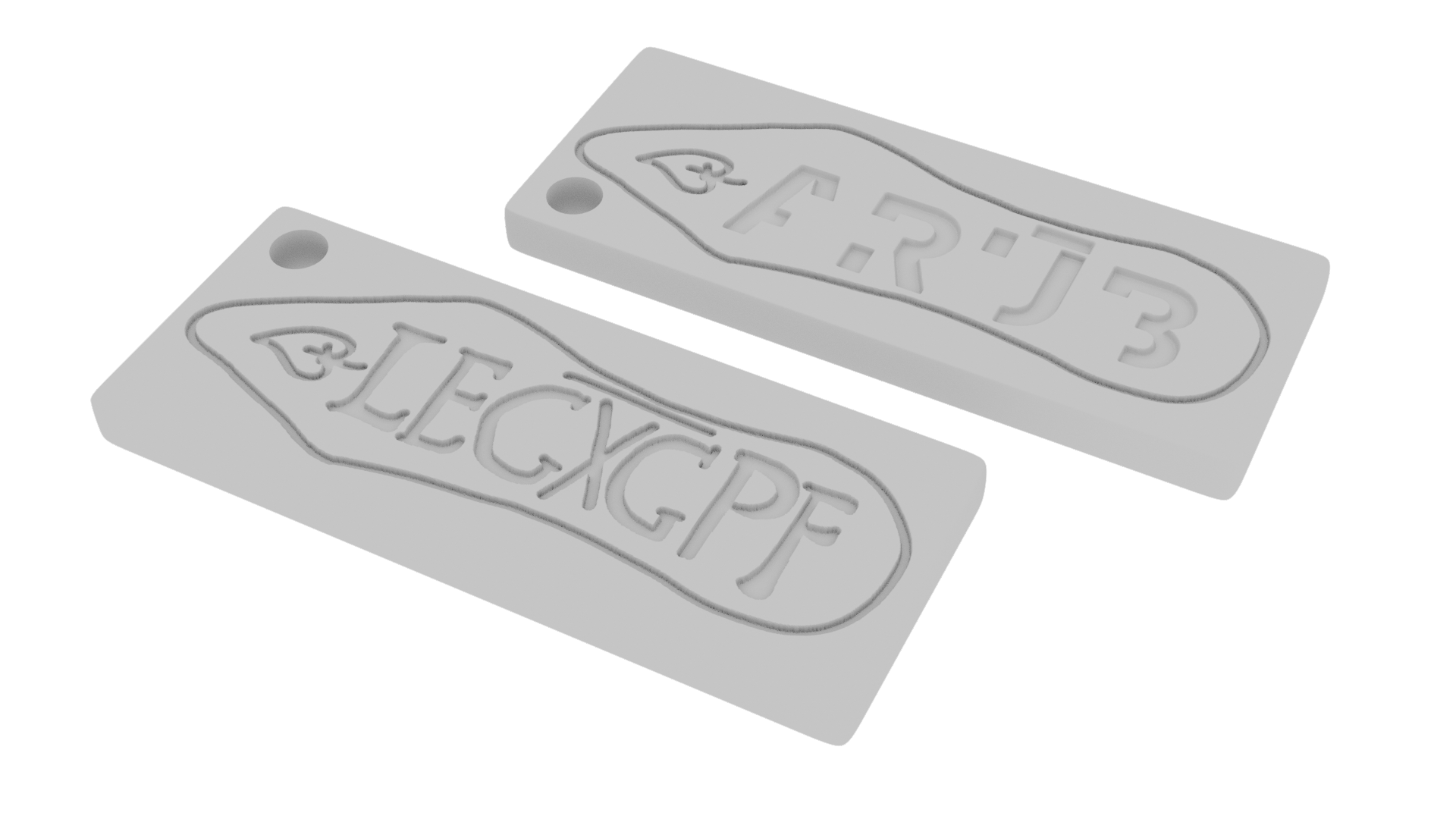 Roman stamp keychain